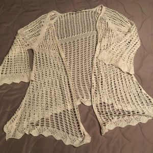 Open Knit Cream Cardigan - XXL